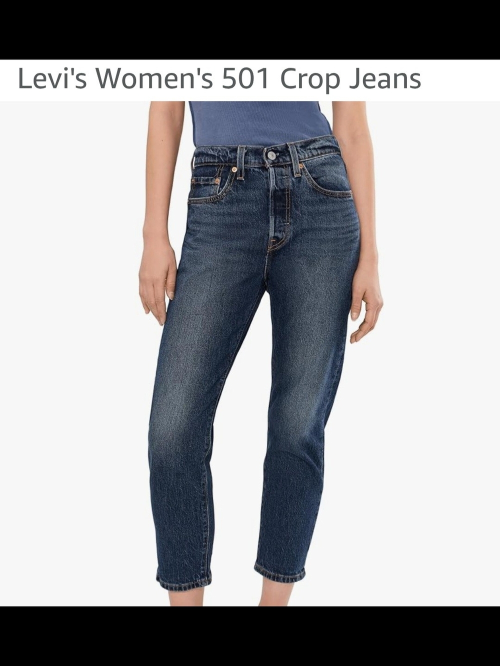 Levi's Women's 501 Crop Jeans - Indigo Blue